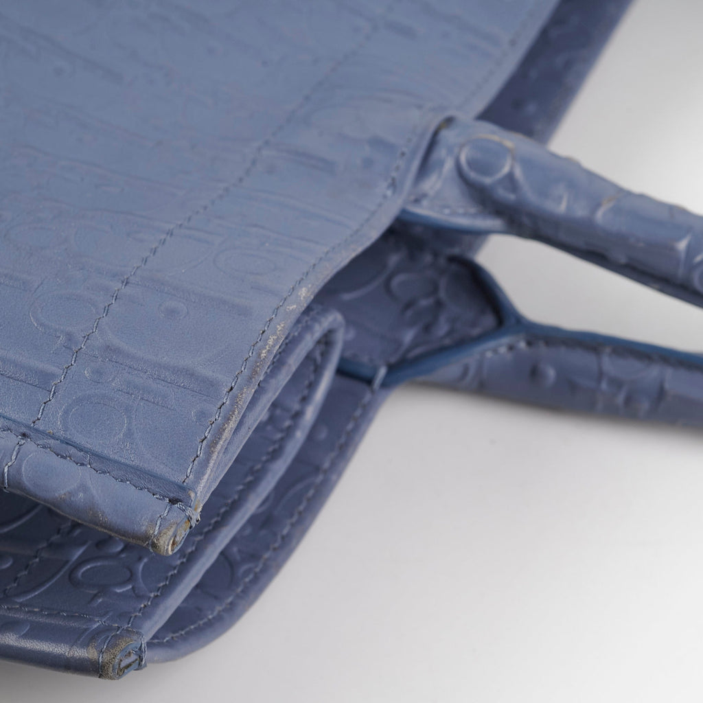 Dior Large Leather Book Tote Navy