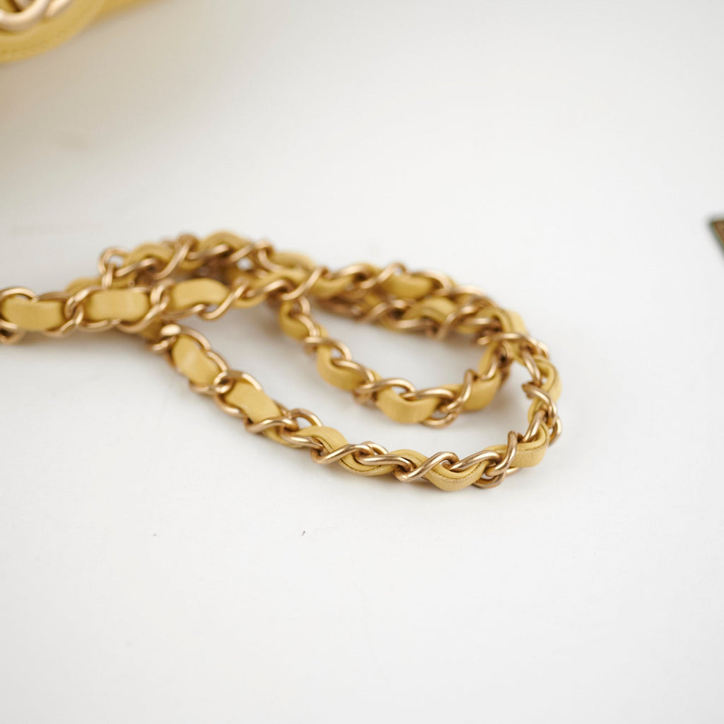 Chanel Mini Rectangular Chevron Yellow