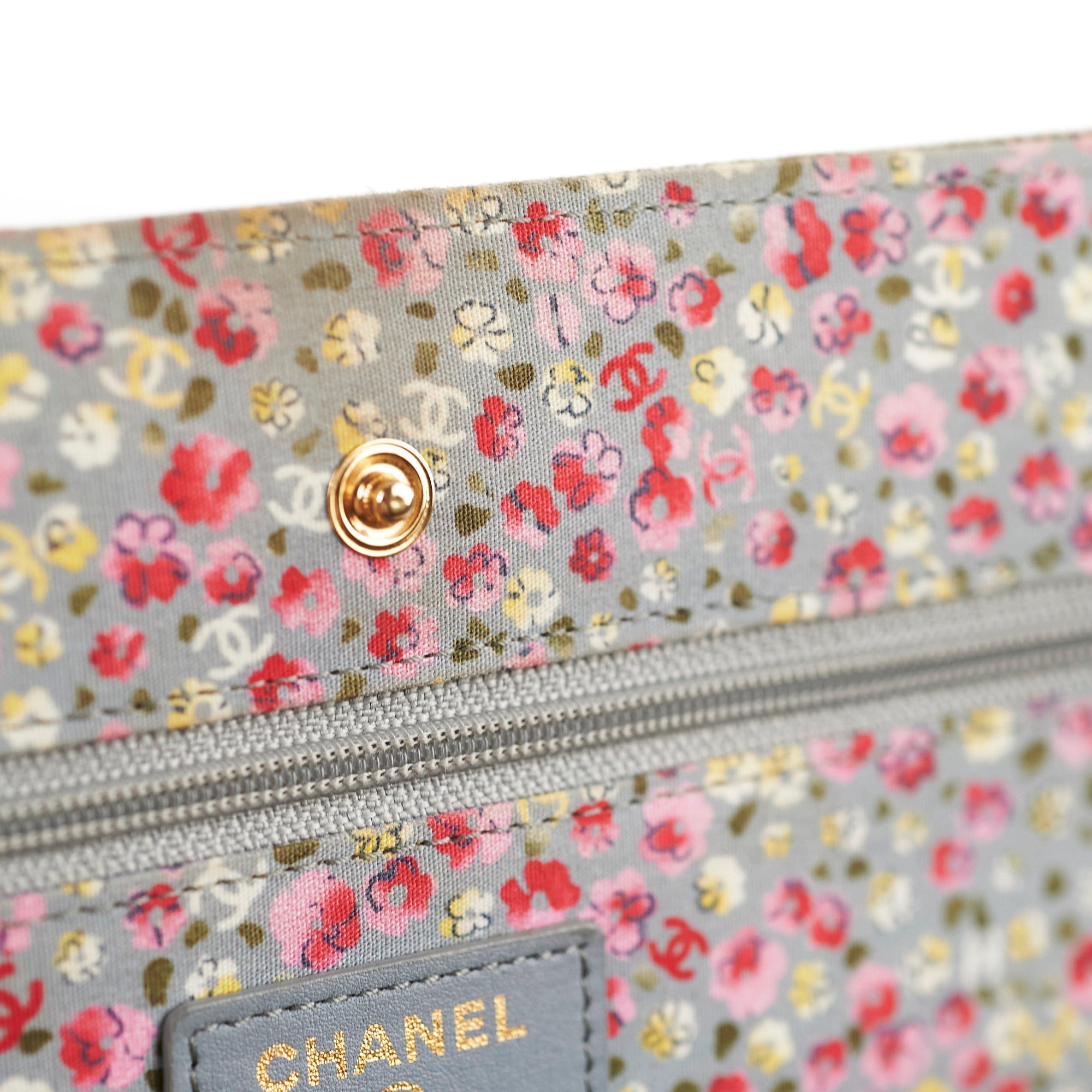 Chanel Wallet On Chain WOC Khaki Denim