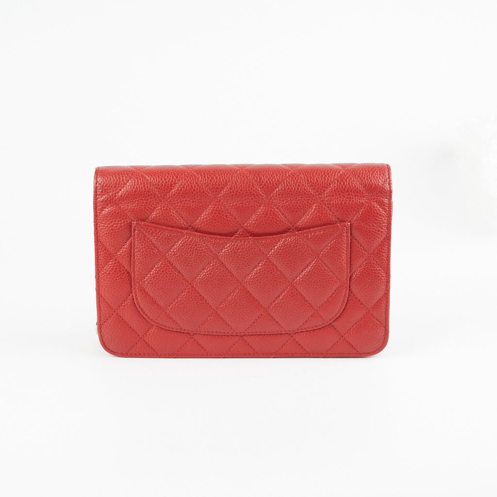 Chanel WOC Wallet On Chain Caviar Red