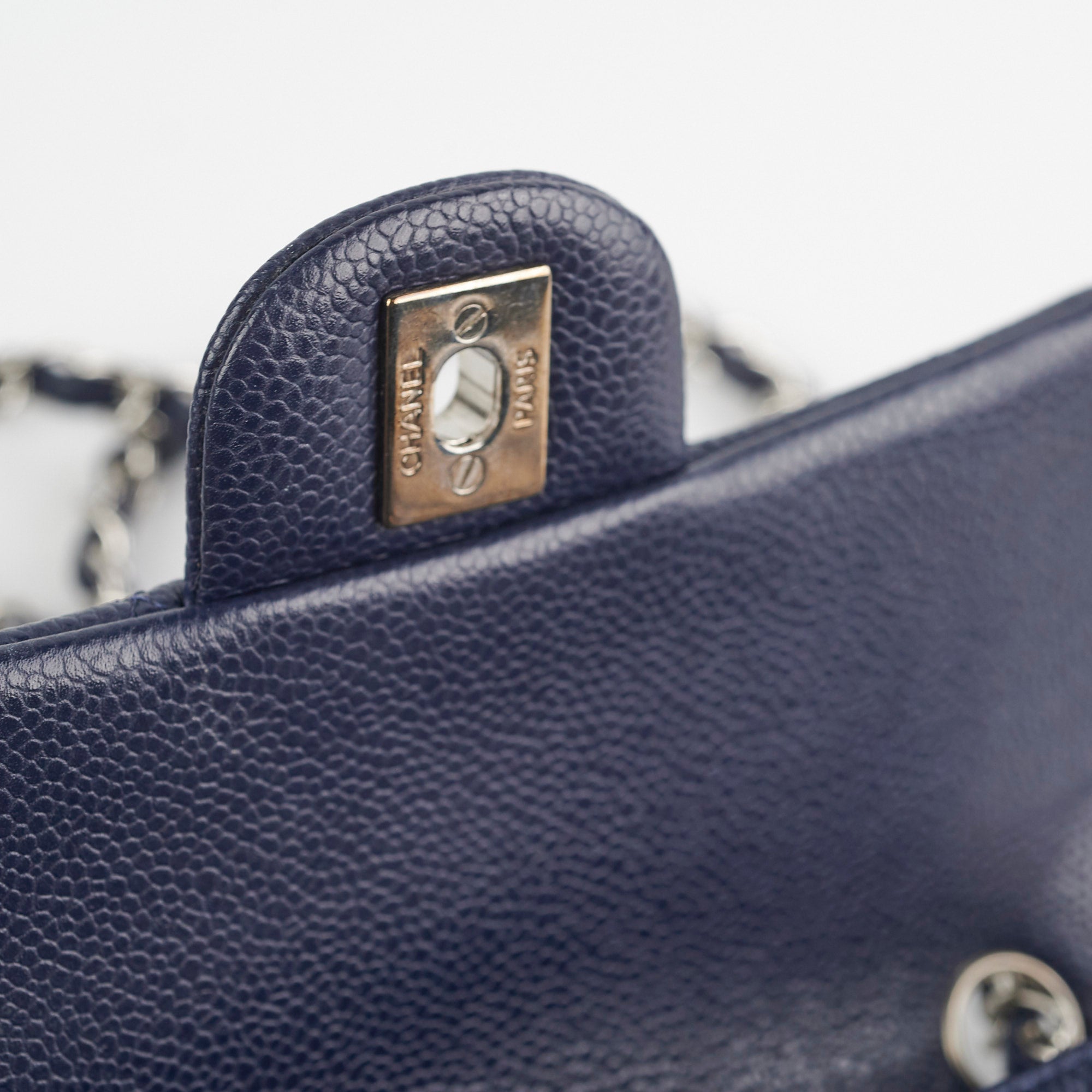 Chanel Mini Rectangular Navy Caviar