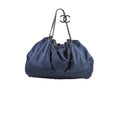 Chanel Hobo Satin Chain Tote Navy