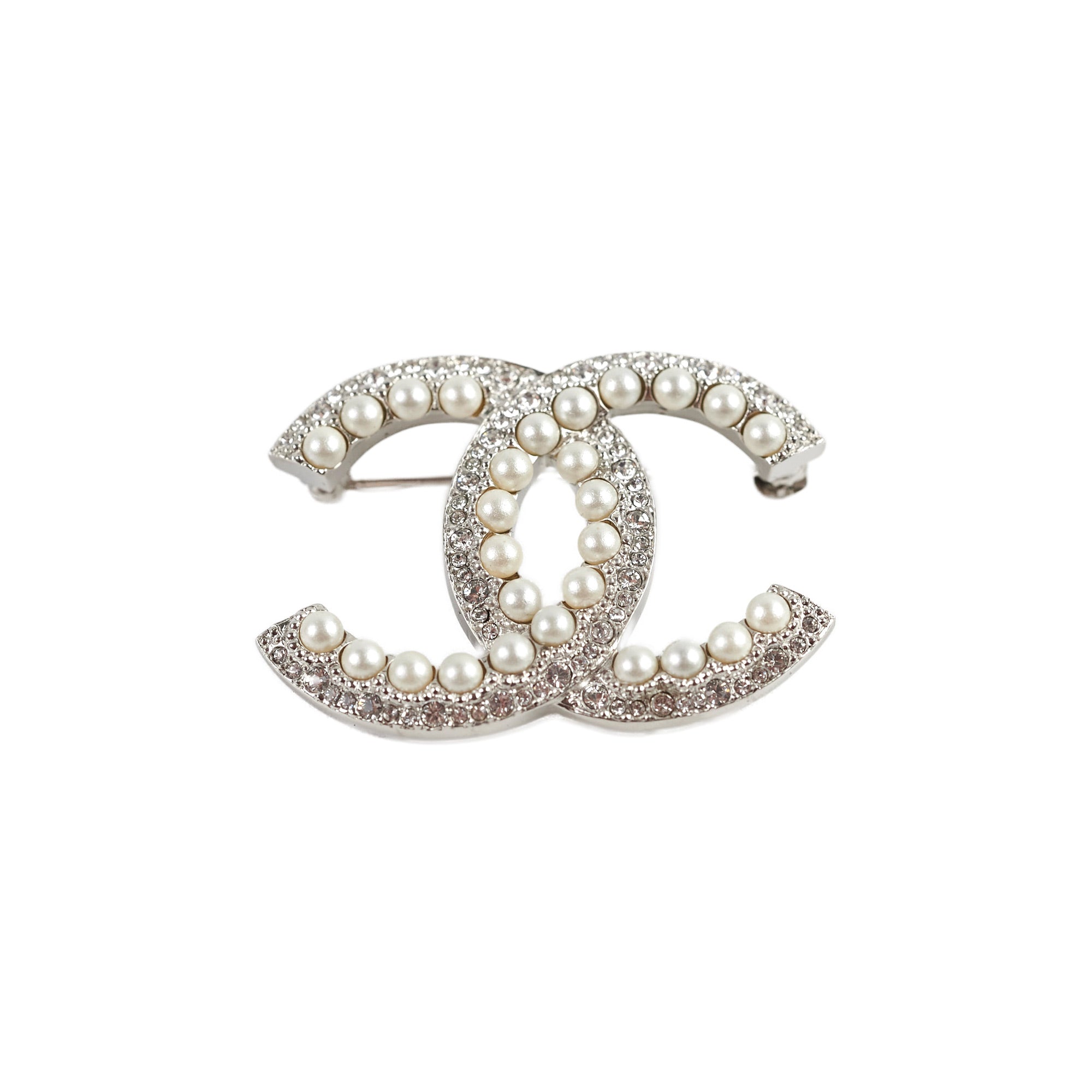 Chanel CC Pearl Brooch
