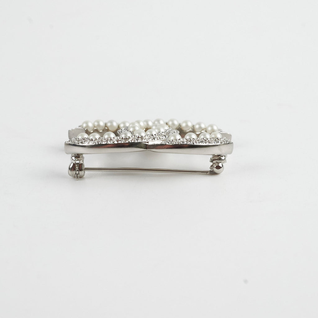 Chanel CC Pearl Brooch