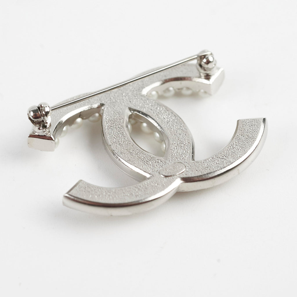 Chanel CC Pearl Brooch