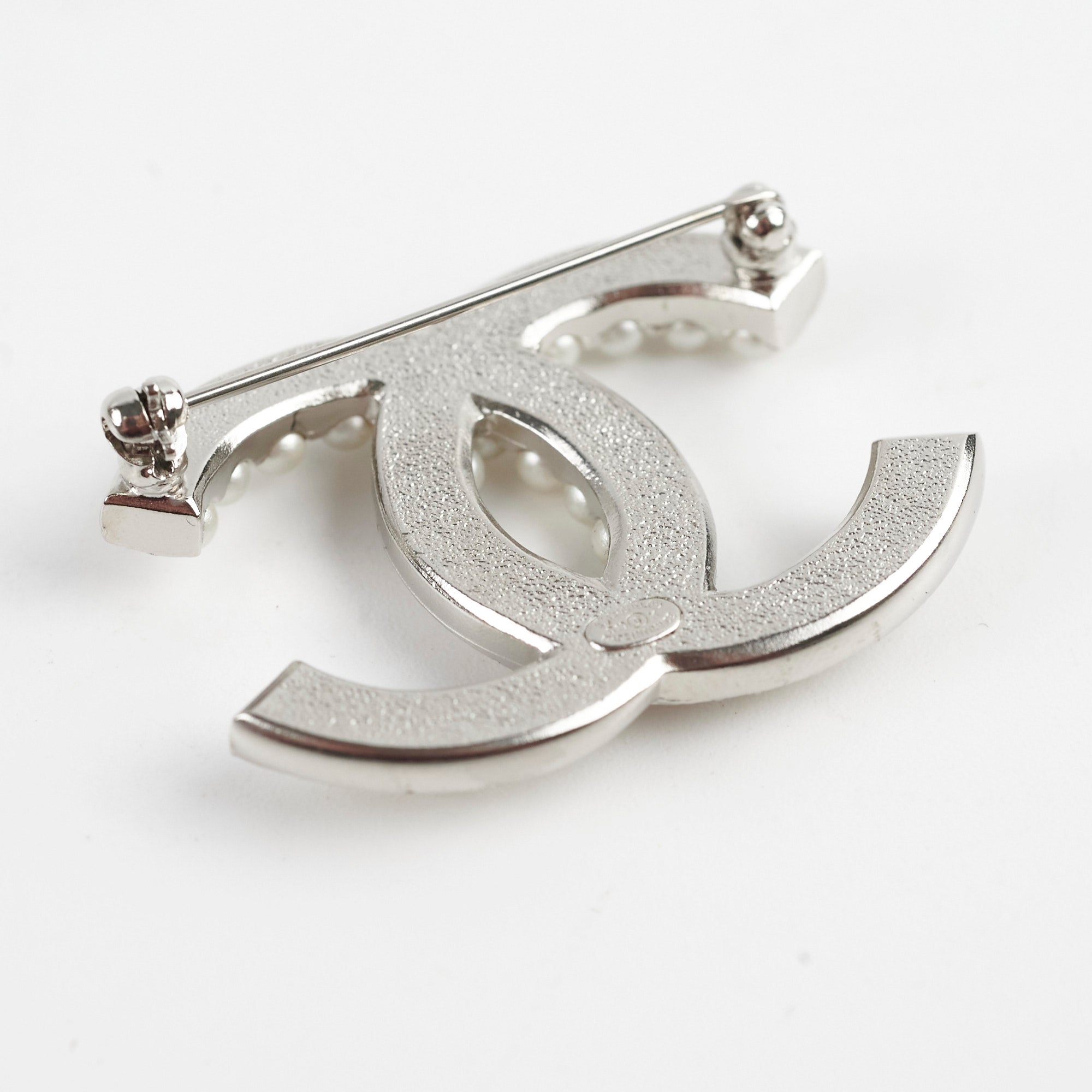 Chanel CC Pearl Brooch