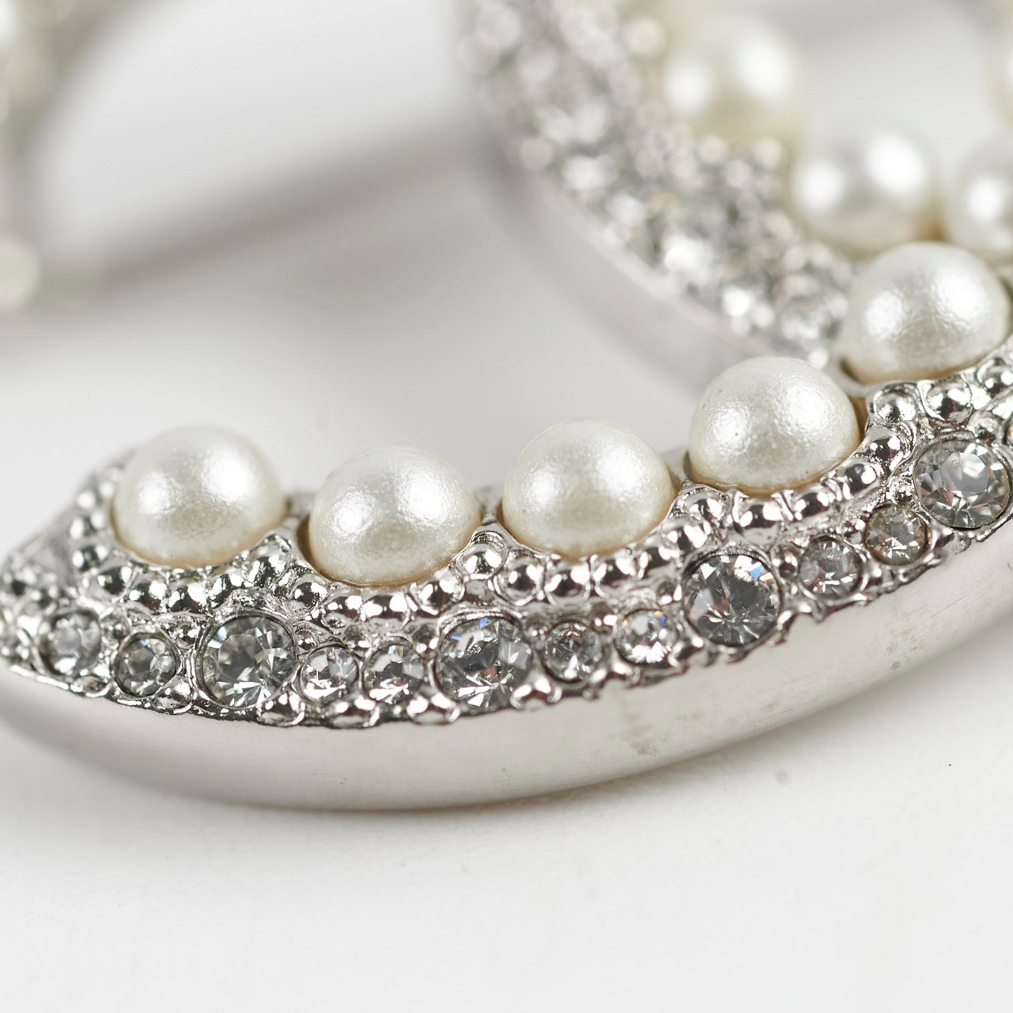 Chanel CC Pearl Brooch
