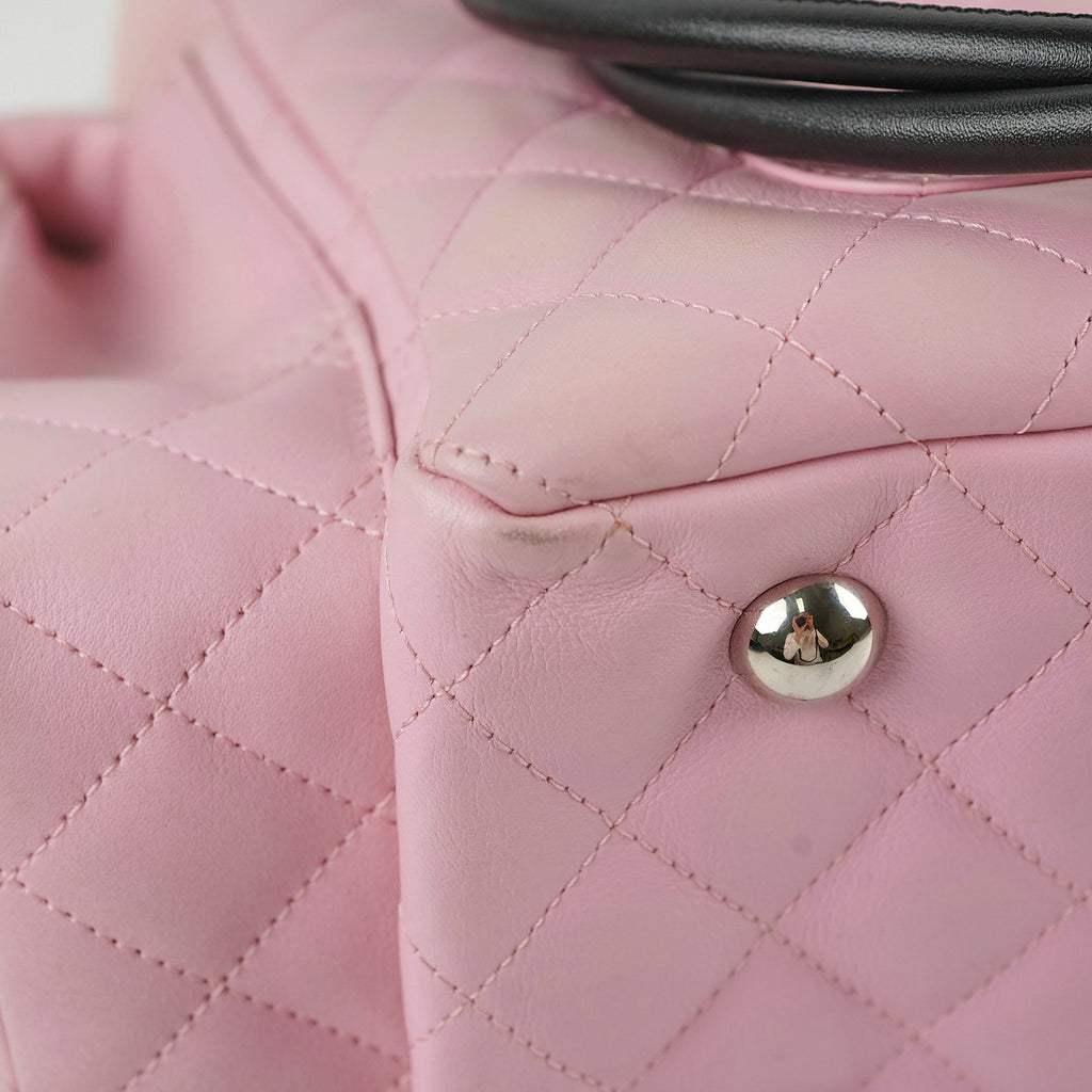 Chanel Vintage Lambskin Reporter Bag Pink