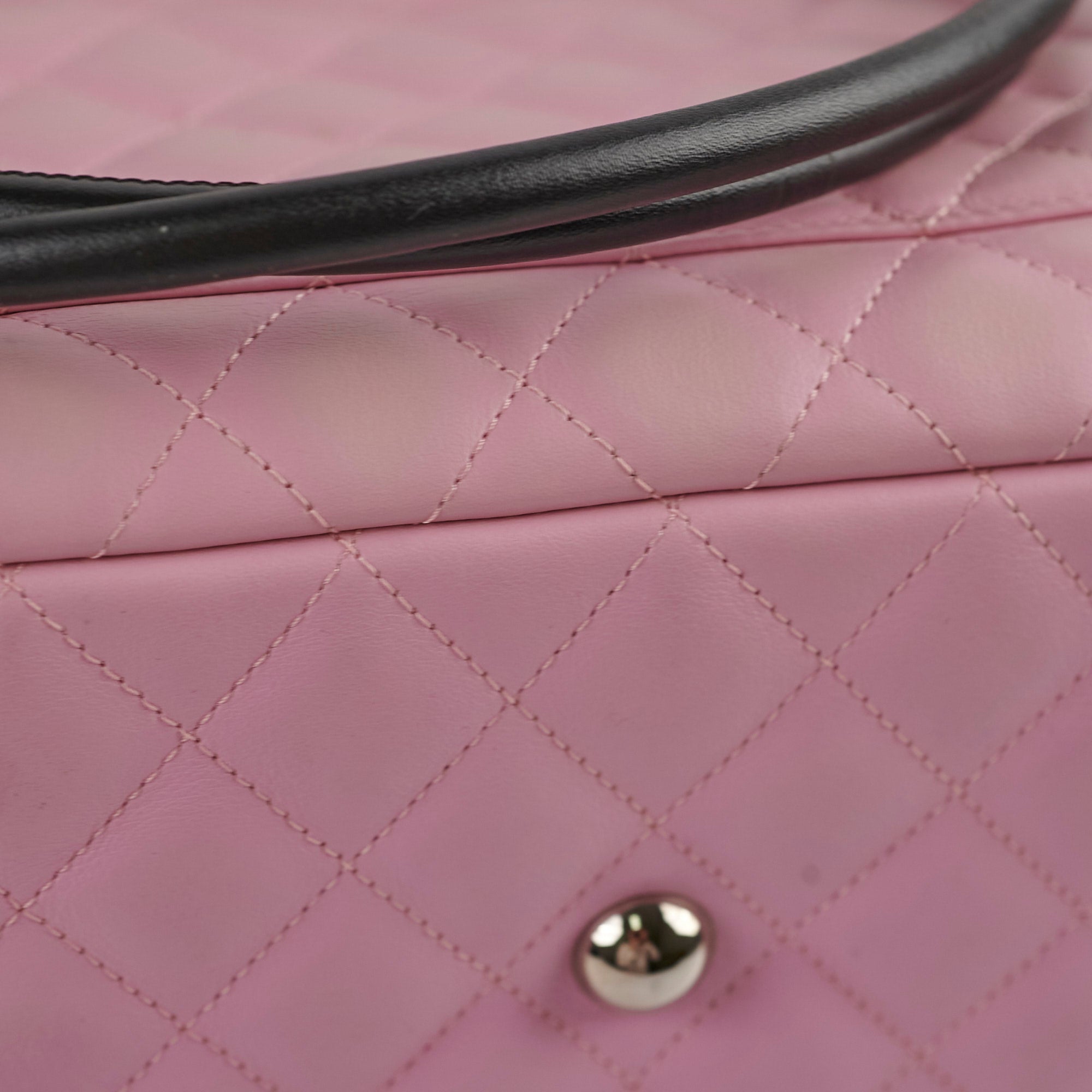 Chanel Vintage Lambskin Reporter Bag Pink