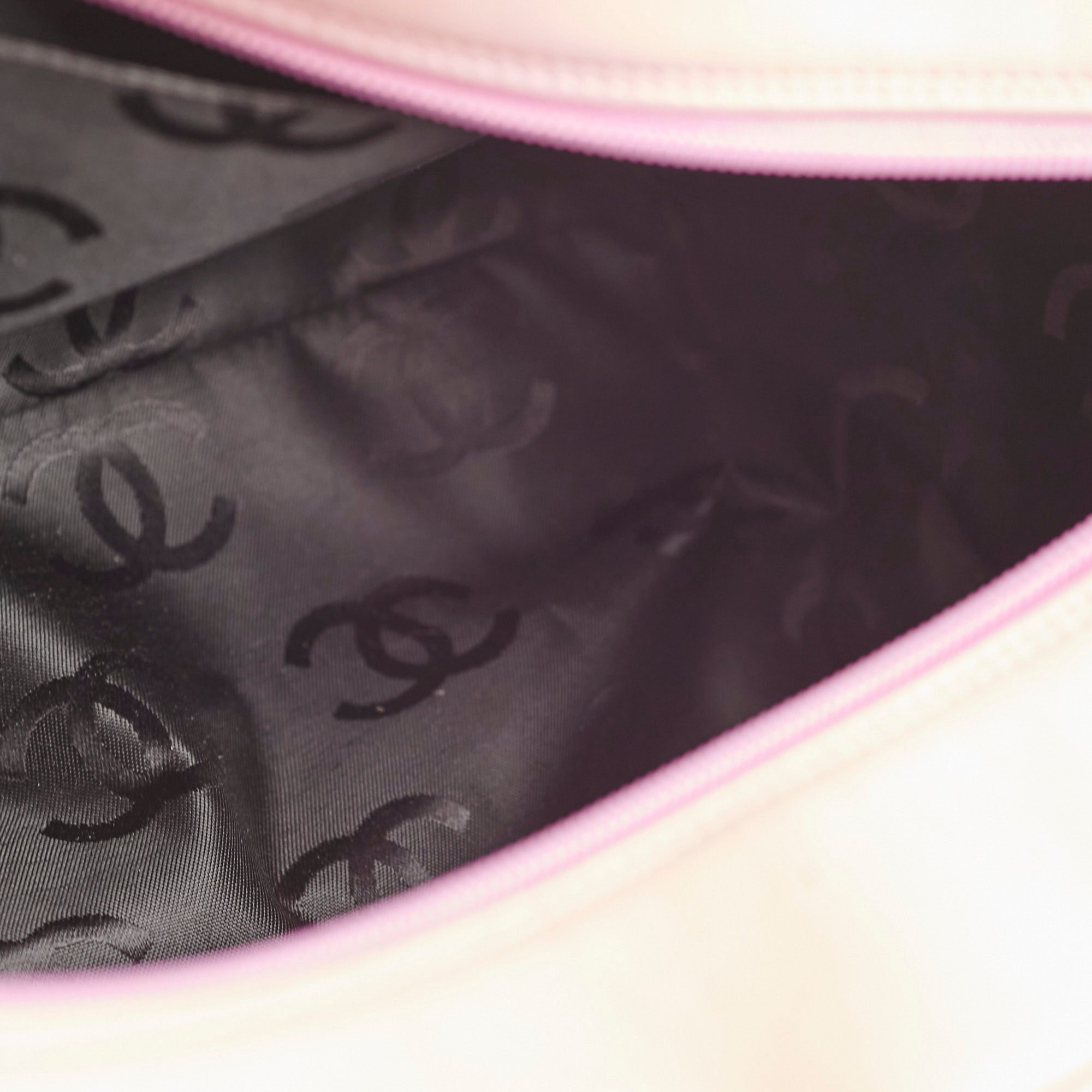 Chanel Vintage Lambskin Reporter Bag Pink
