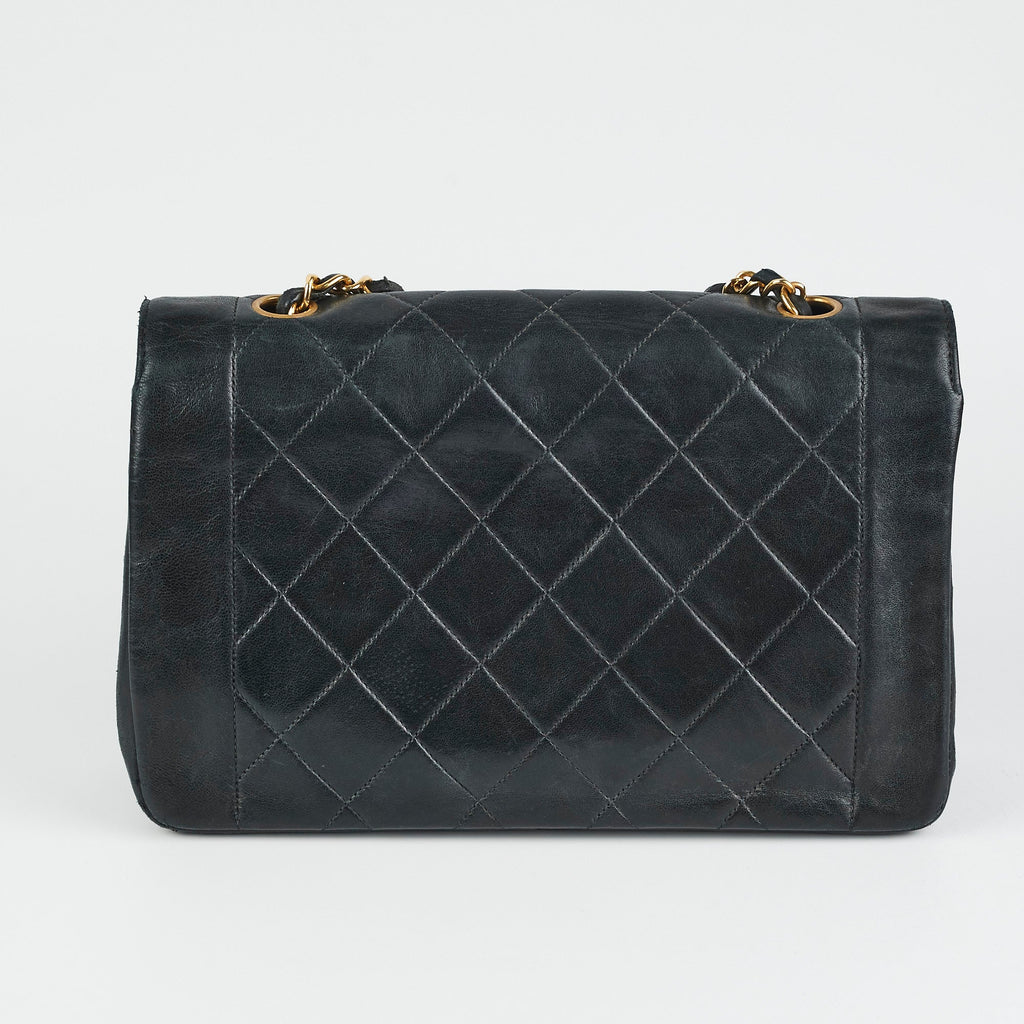 Chanel Diana Lambskin Black Medium