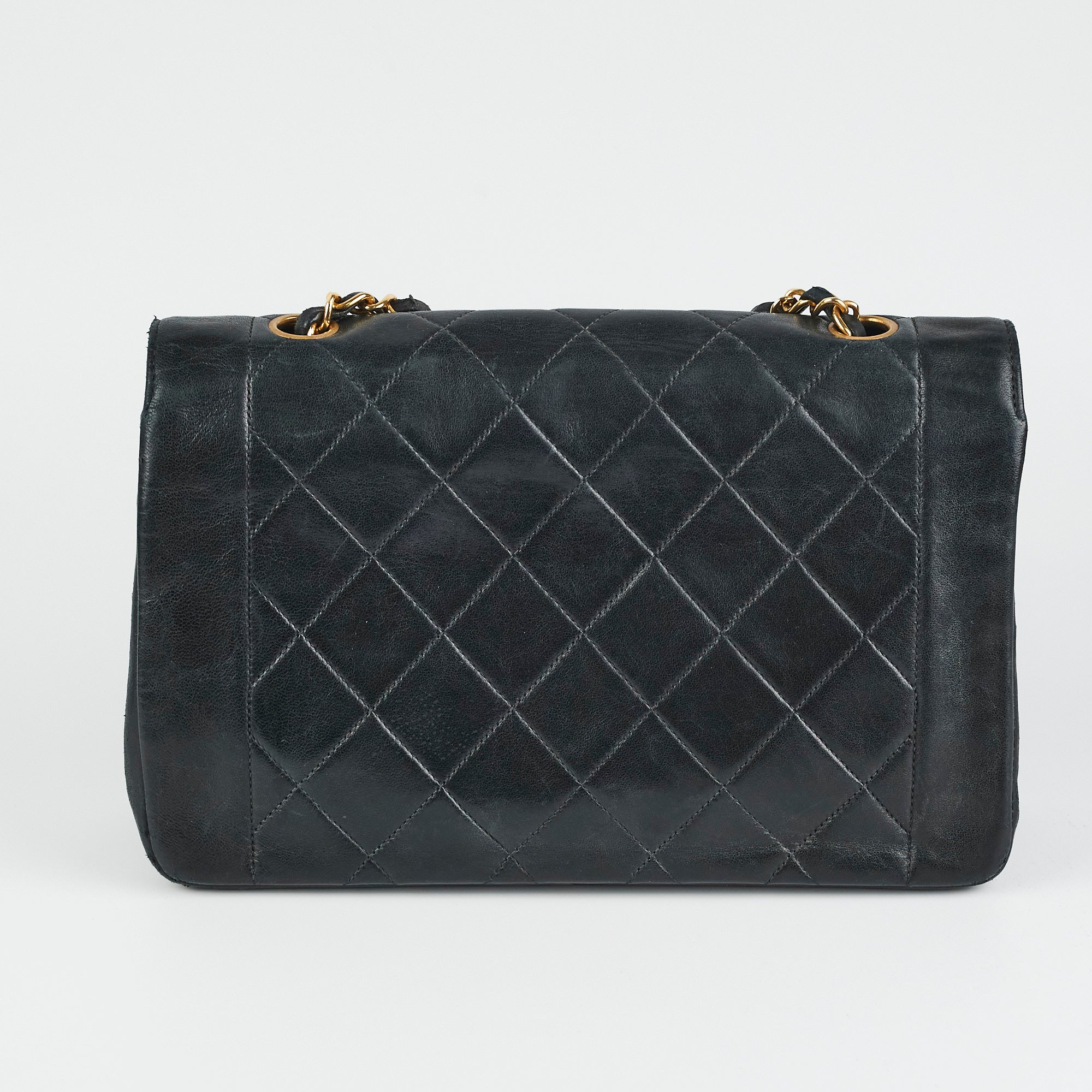 Chanel Diana Lambskin Black Medium