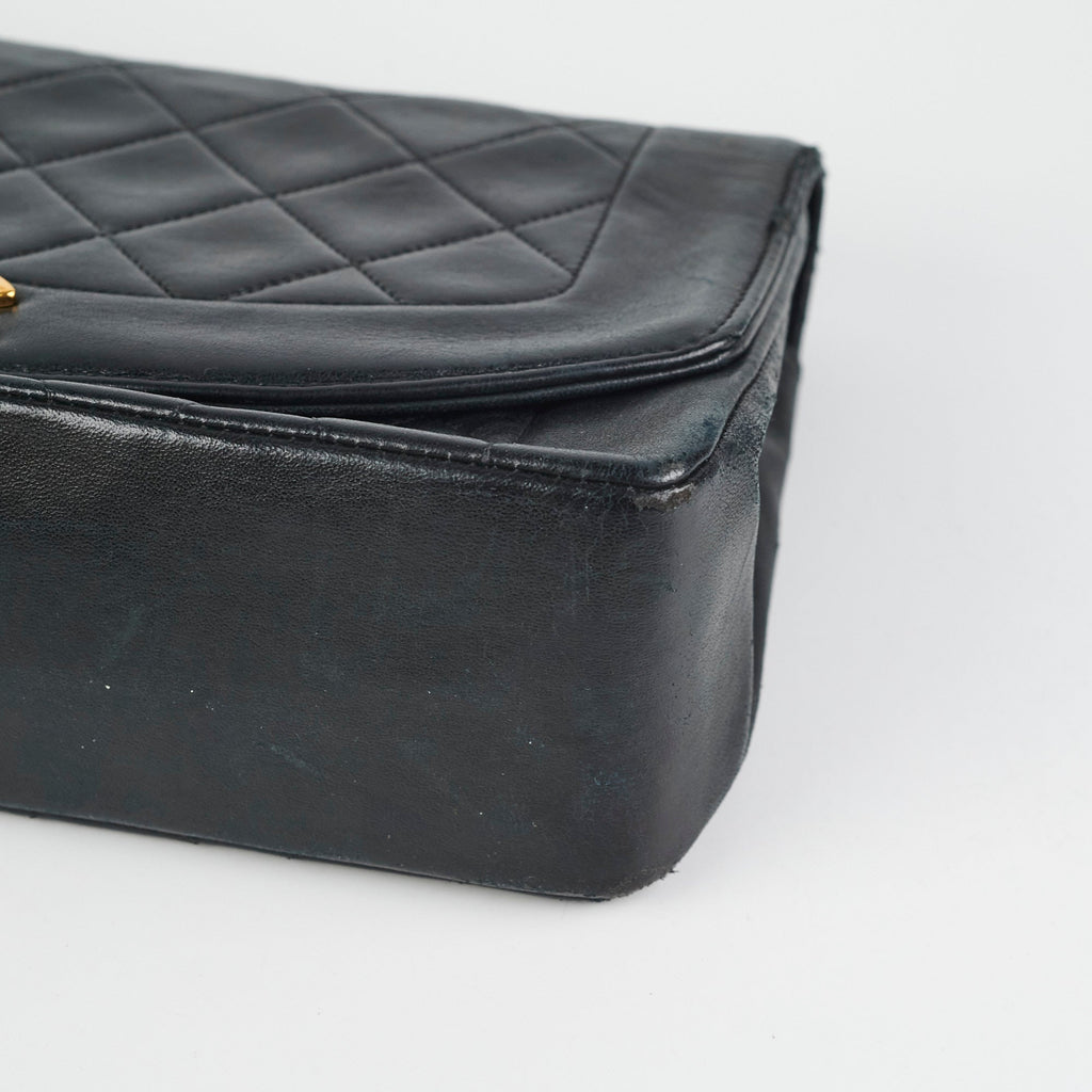 Chanel Diana Lambskin Black Medium