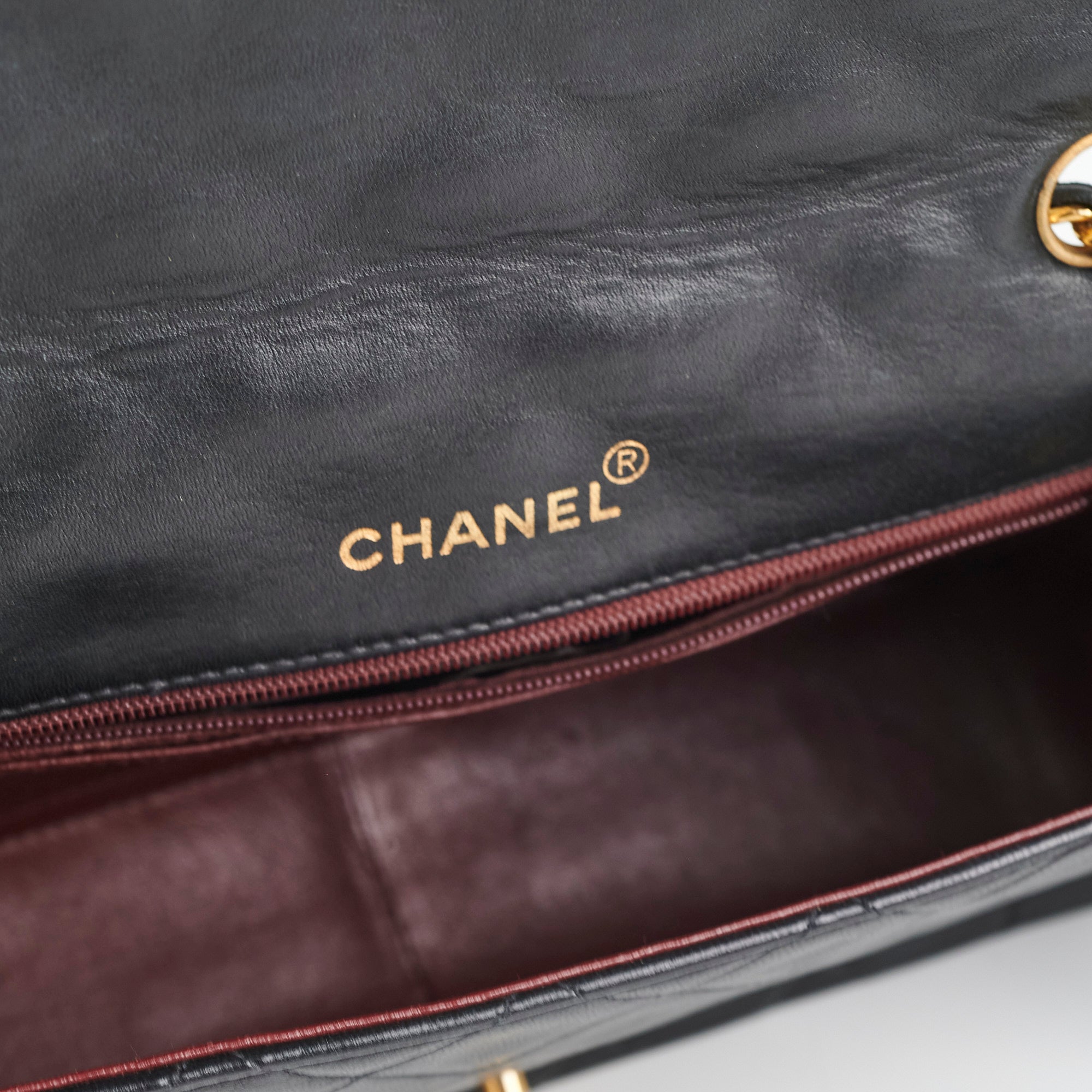 Chanel Diana Lambskin Black Medium