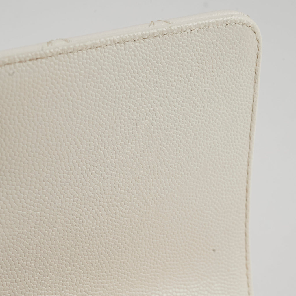 Chanel Small Coco Handle Caviar White GHW