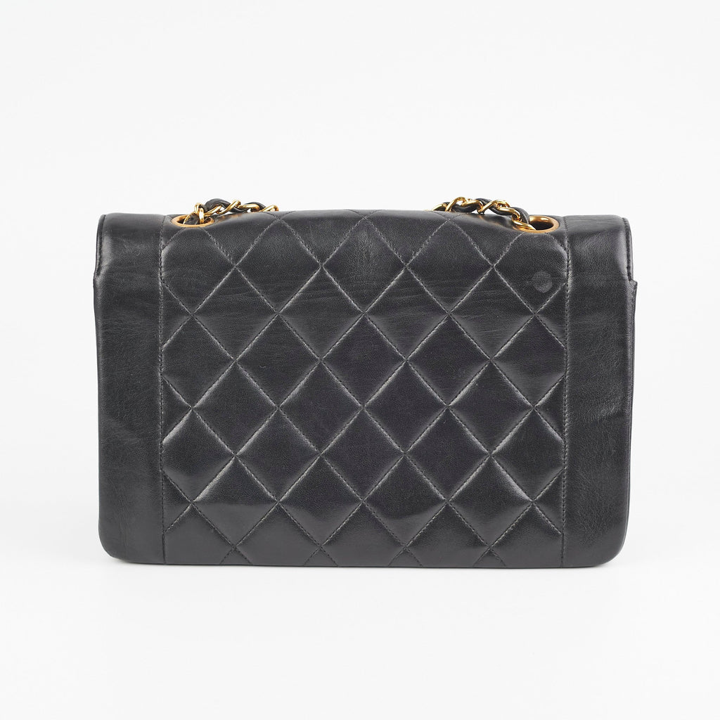 Chanel Diana Lambskin Black Medium