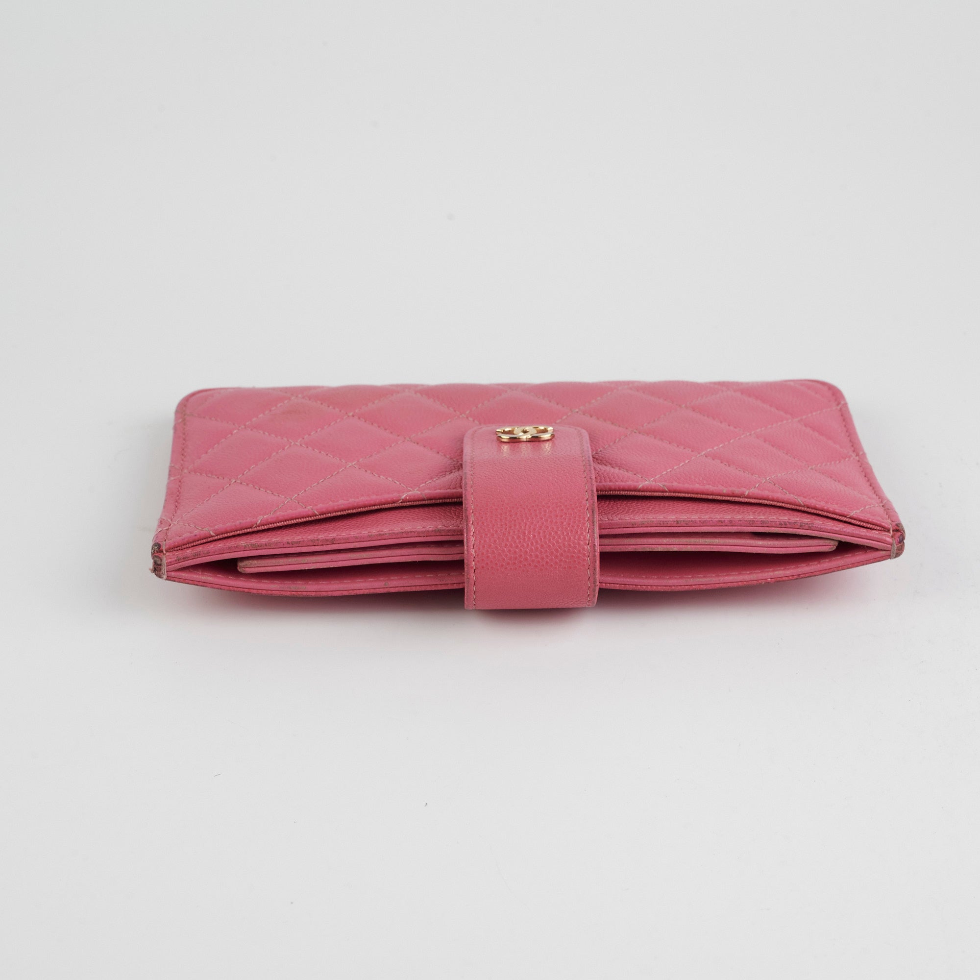 Chanel Pink Caviar Wallet Pouch
