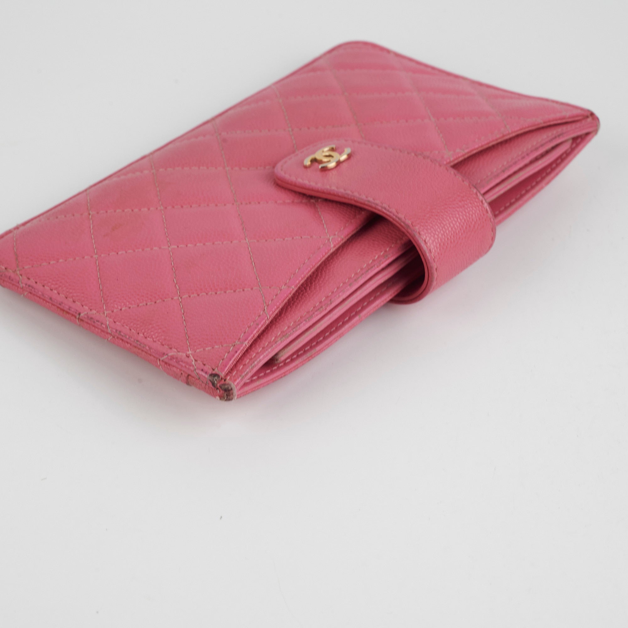 Chanel Pink Caviar Wallet Pouch