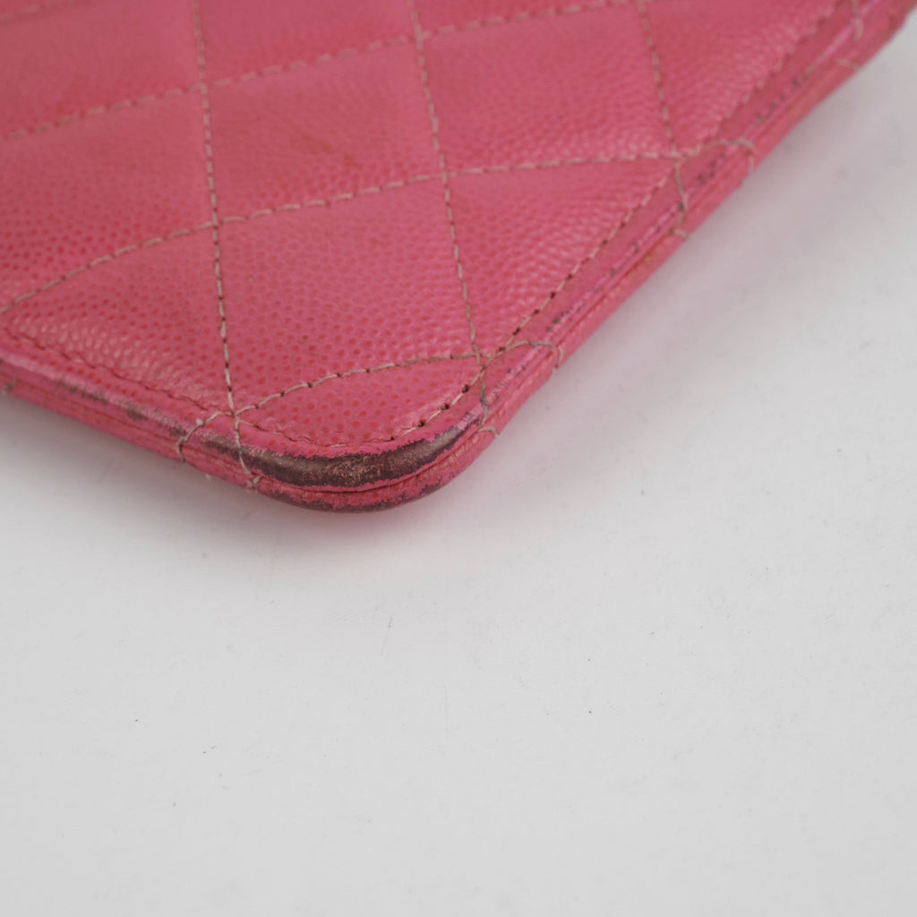 Chanel Pink Caviar Wallet Pouch