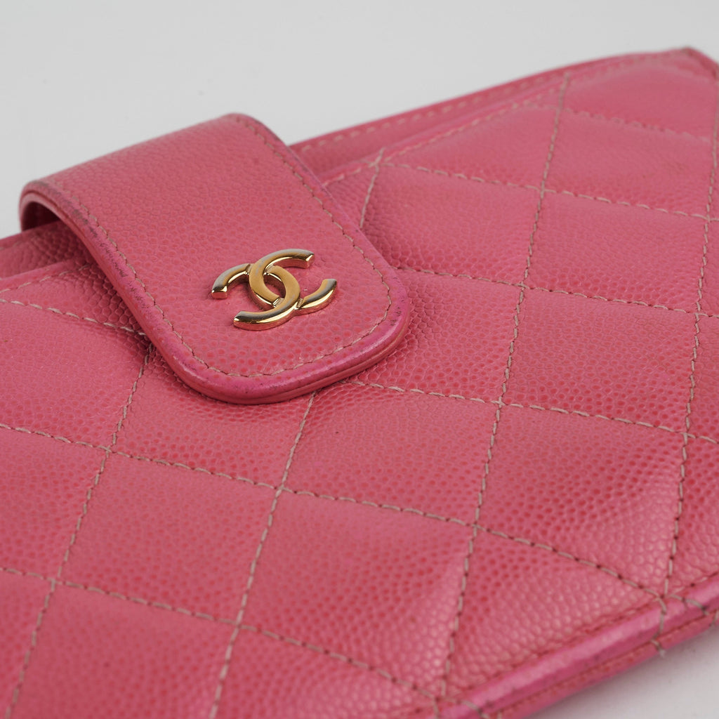 Chanel Pink Caviar Wallet Pouch