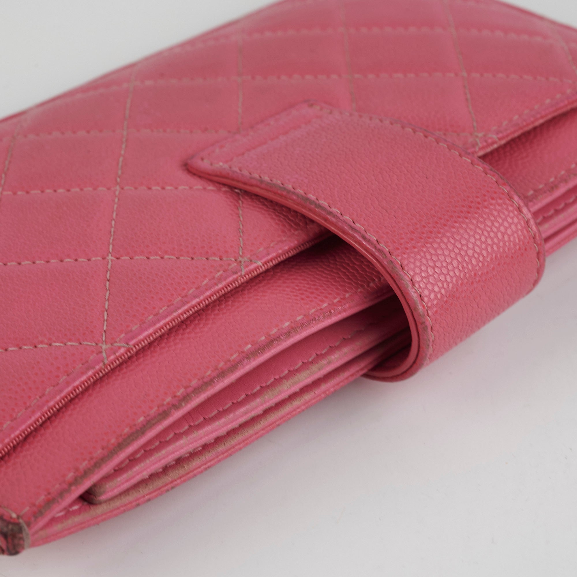 Chanel Pink Caviar Wallet Pouch