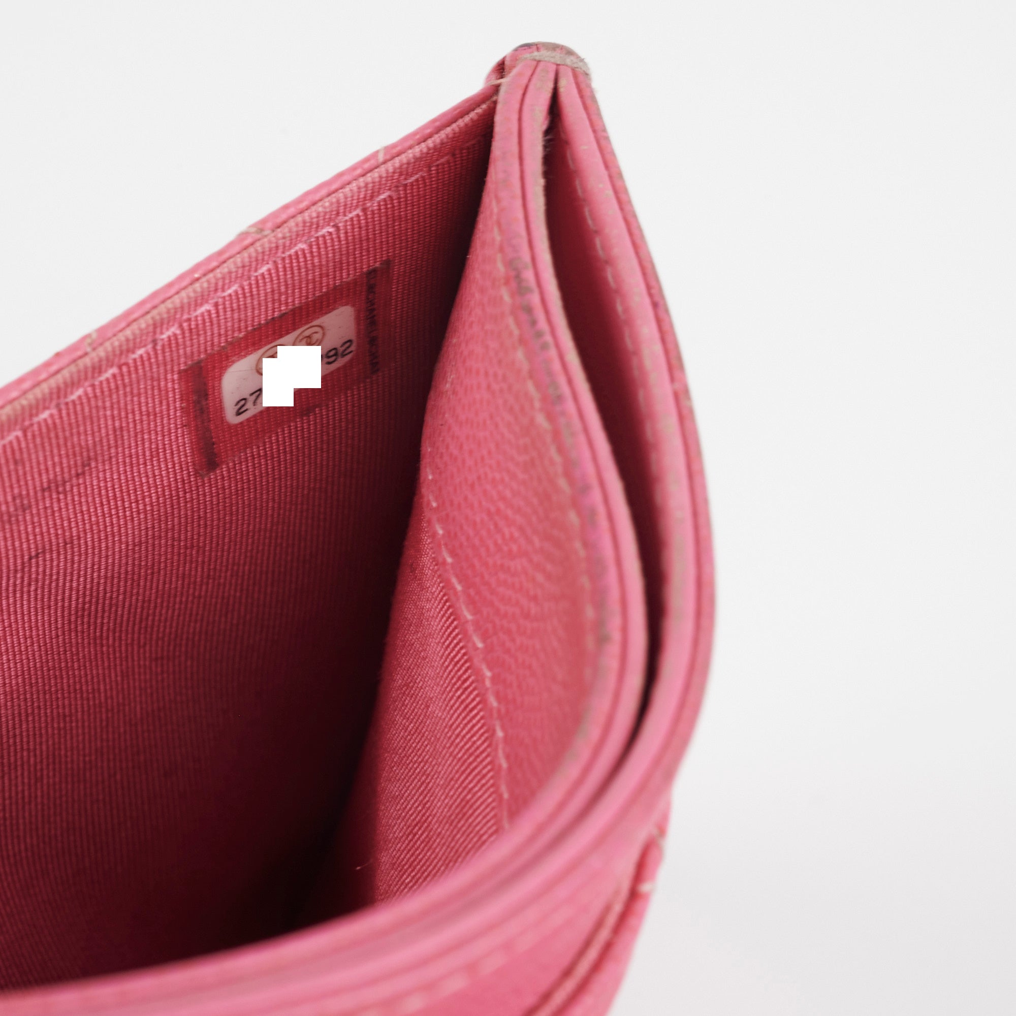 Chanel Pink Caviar Wallet Pouch