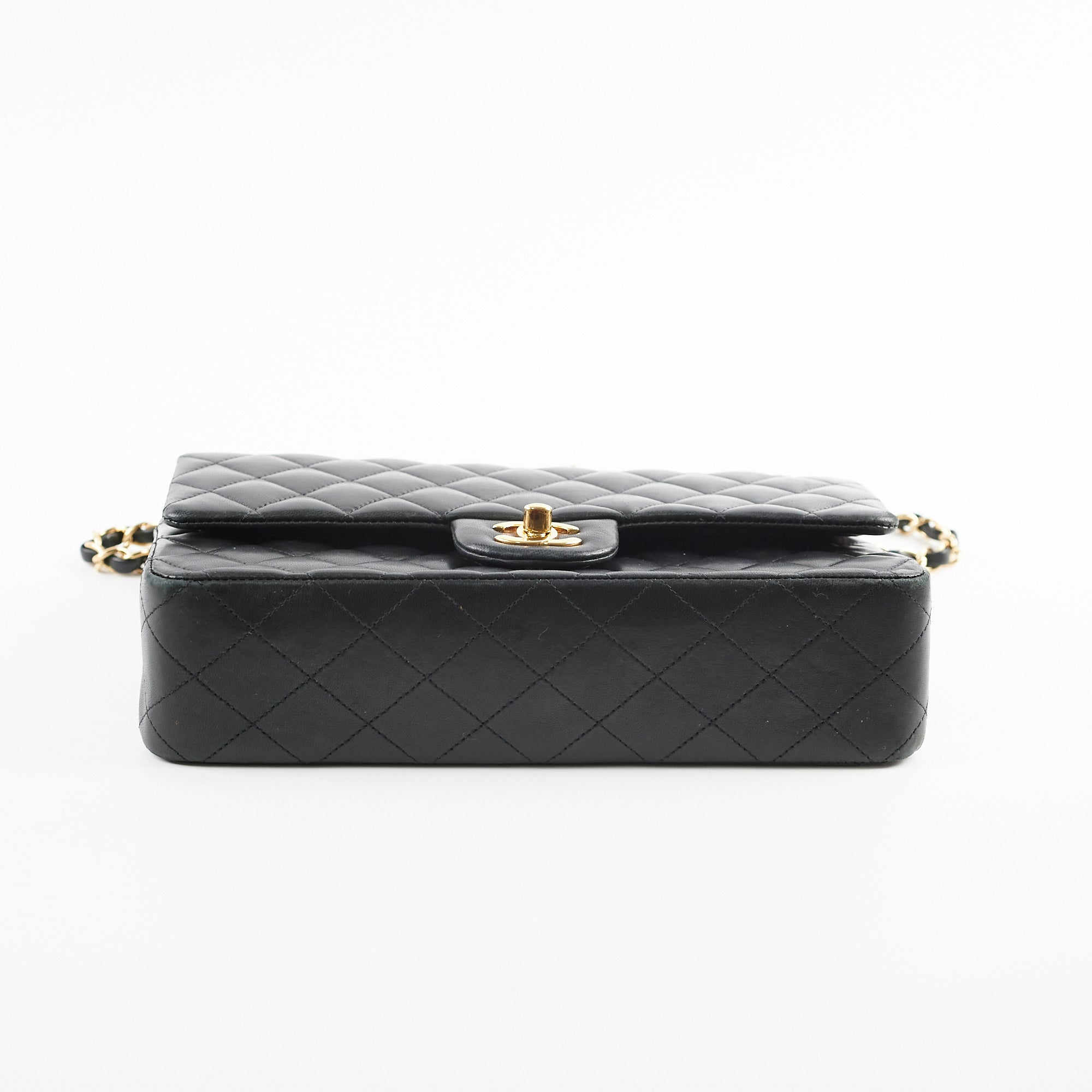 Chanel Classic Lambskin M/L Medium/Large Flap Black