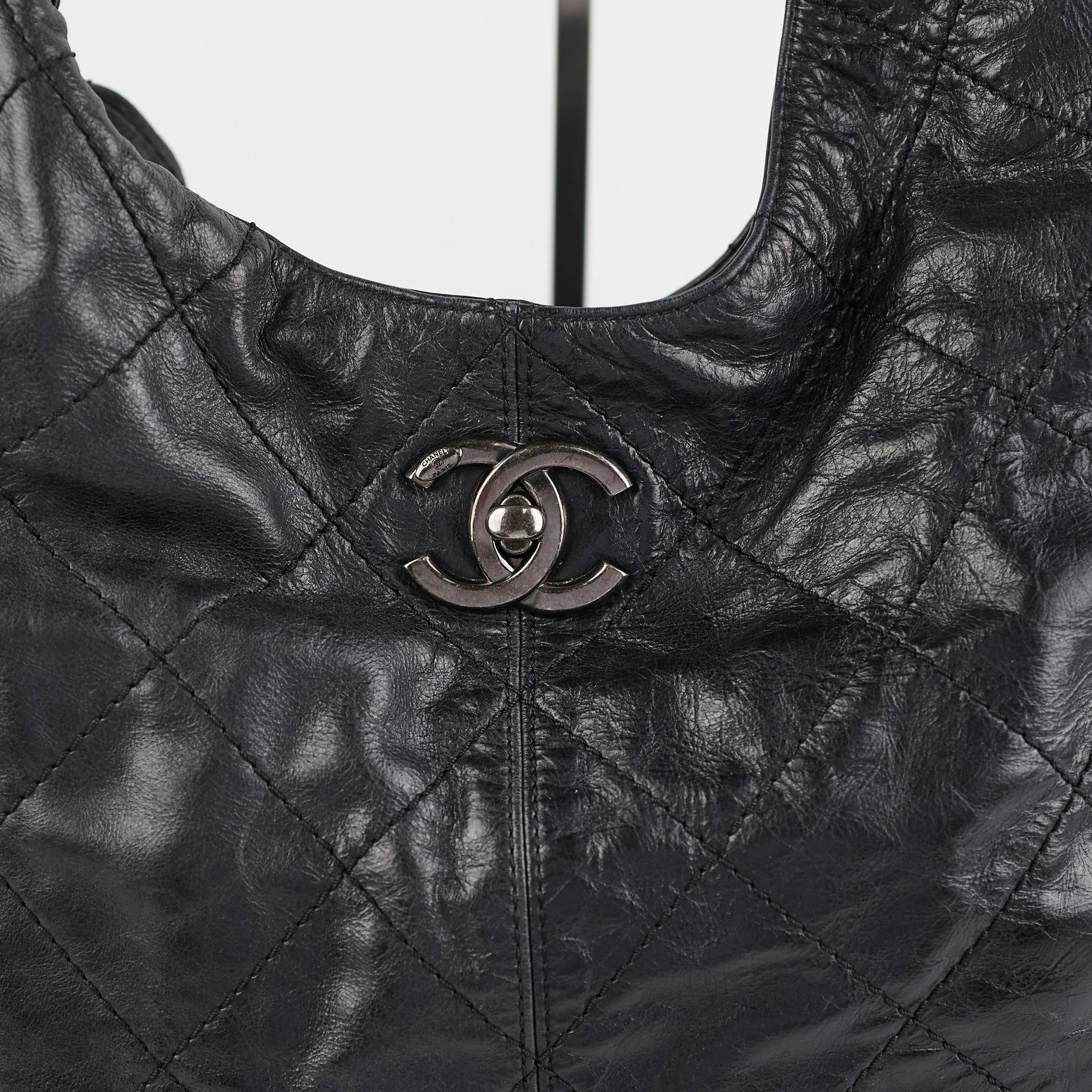 Chanel Calfskin Supple Hobo Handbag