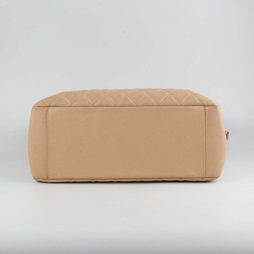 Chanel Caviar Grand Shopping Tote Beige