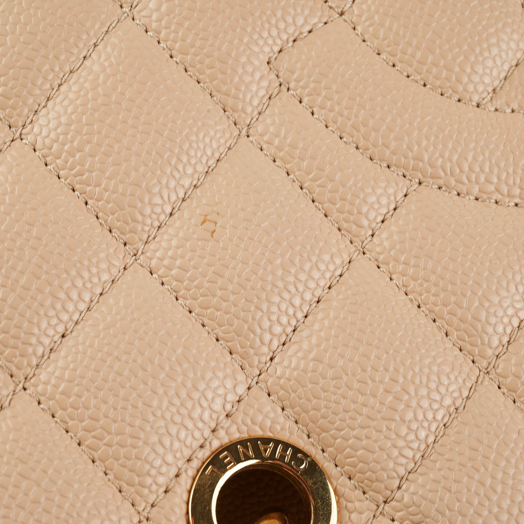 Chanel Caviar Grand Shopping Tote Beige