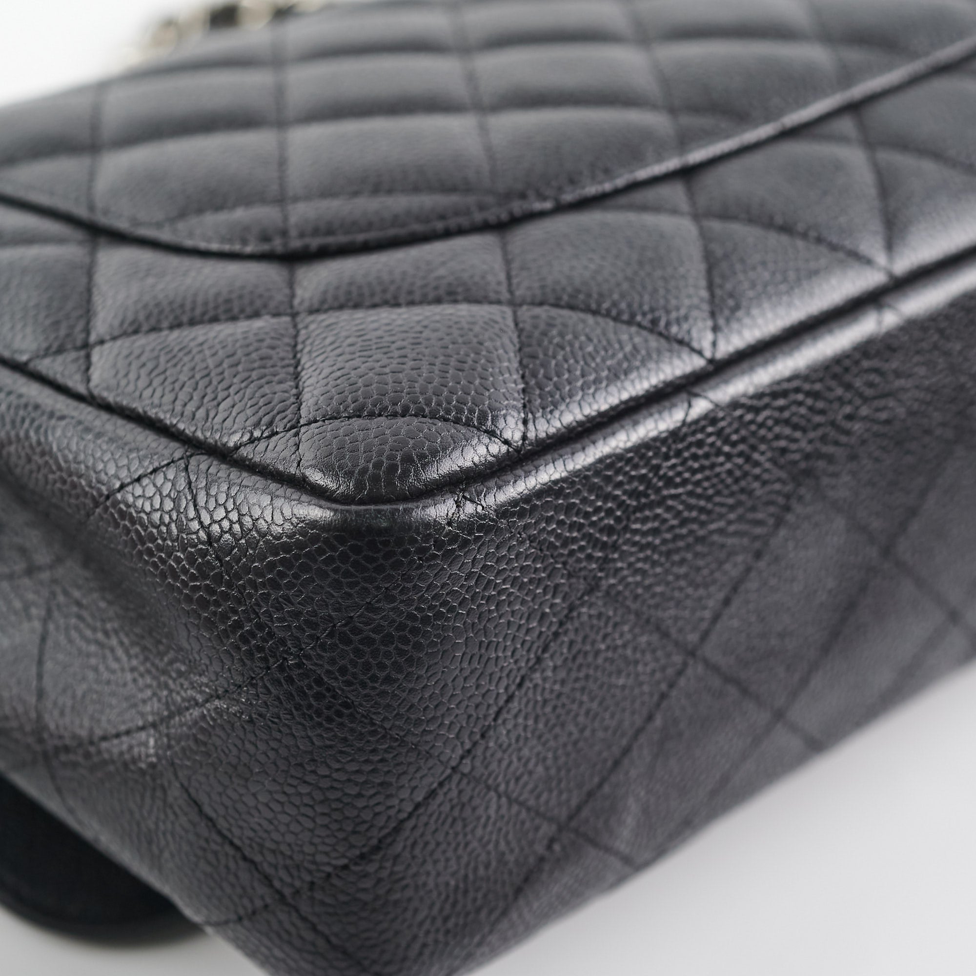 Chanel Jumbo Classic Single Flap Black Caviar Bag