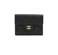 Chanel Caviar Black Fold Wallet