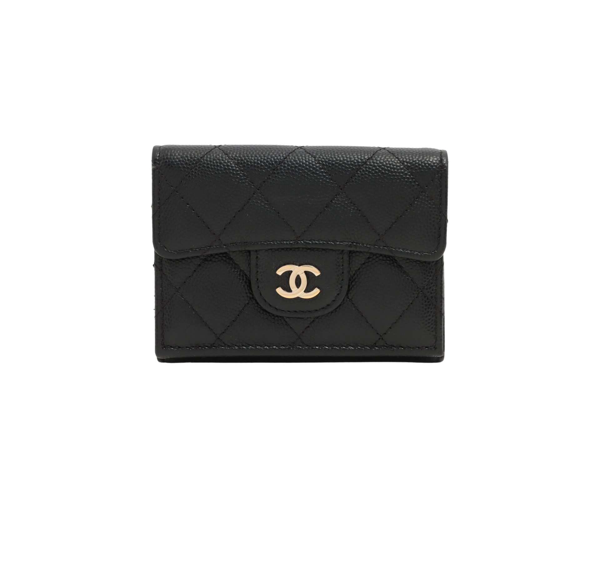 Chanel Caviar Black Fold Wallet