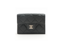 Chanel Compact Caviar Black Wallet