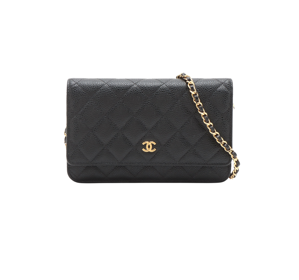 Chanel Caviar Wallet On Chain WOC Black (microchipped)