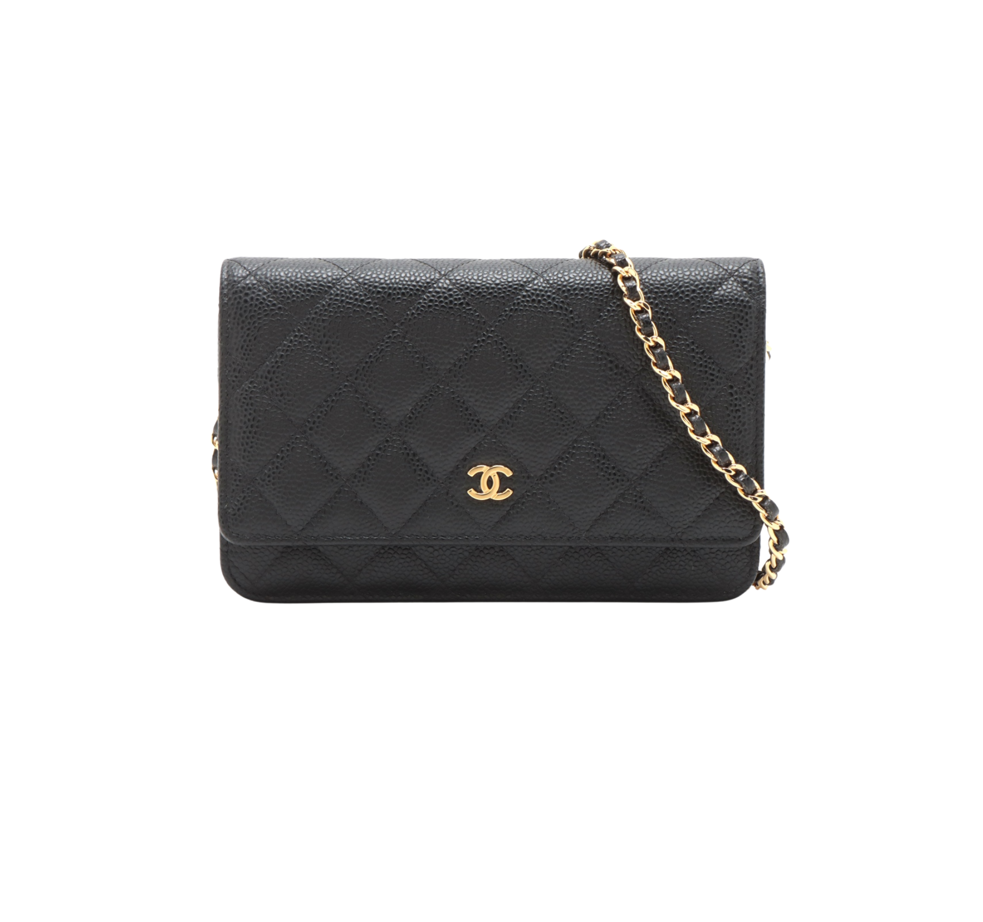 Chanel Caviar Wallet On Chain WOC Black (microchipped)