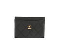 Chanel Flat Caviar Black Gold Cardholder