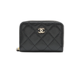 Chanel Zipper Caviar Black Card Holder