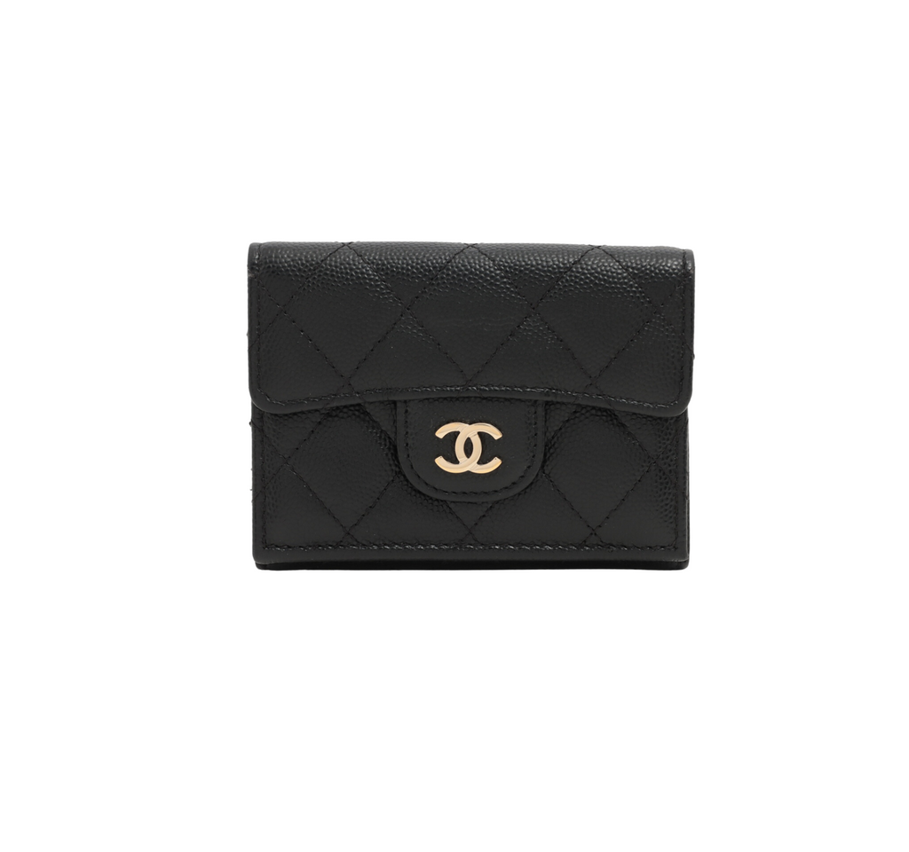 Chanel Caviar Black Fold Wallet