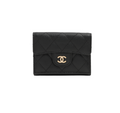 Chanel Caviar Black Fold Wallet