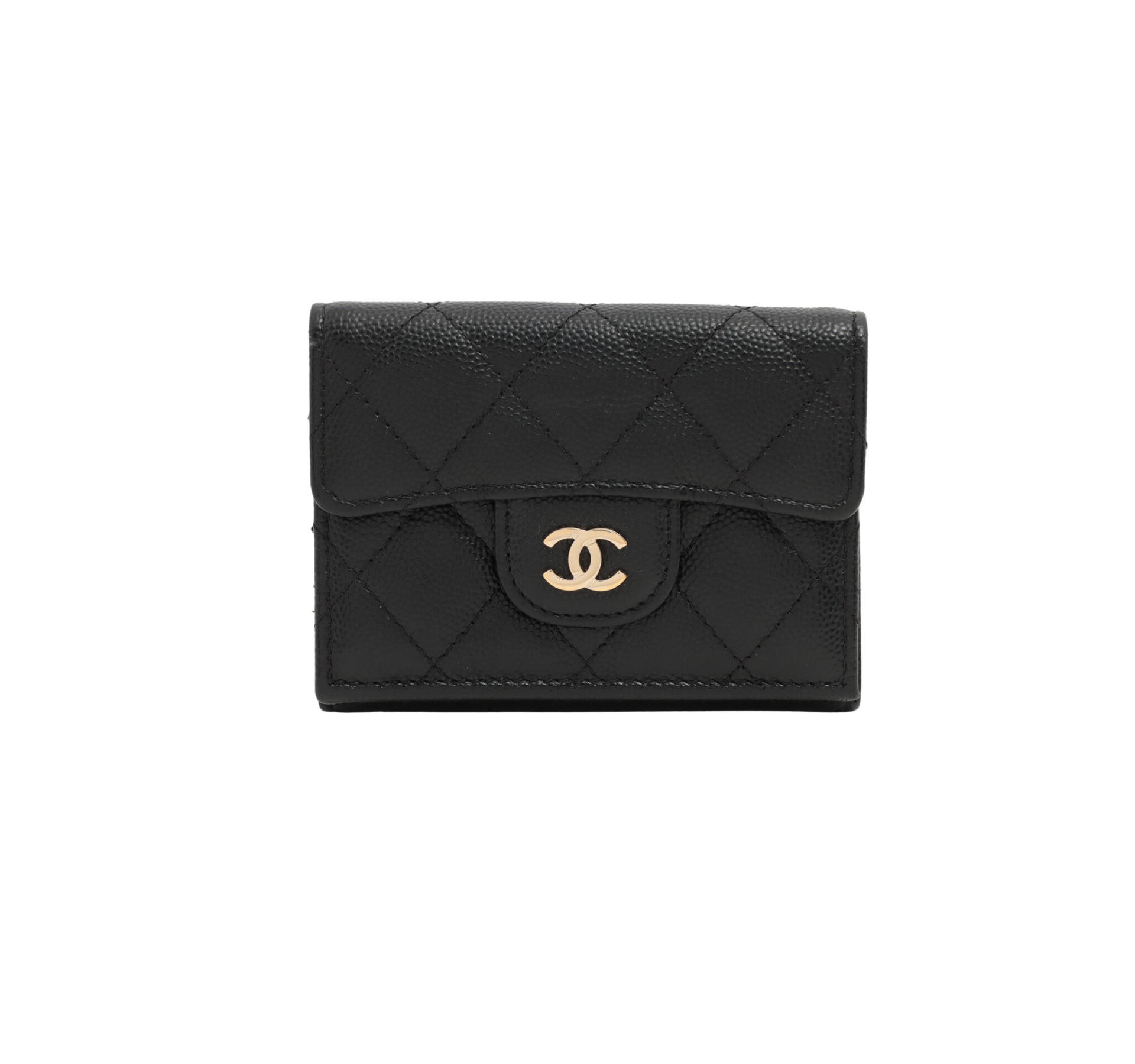 Chanel Caviar Black Fold Wallet