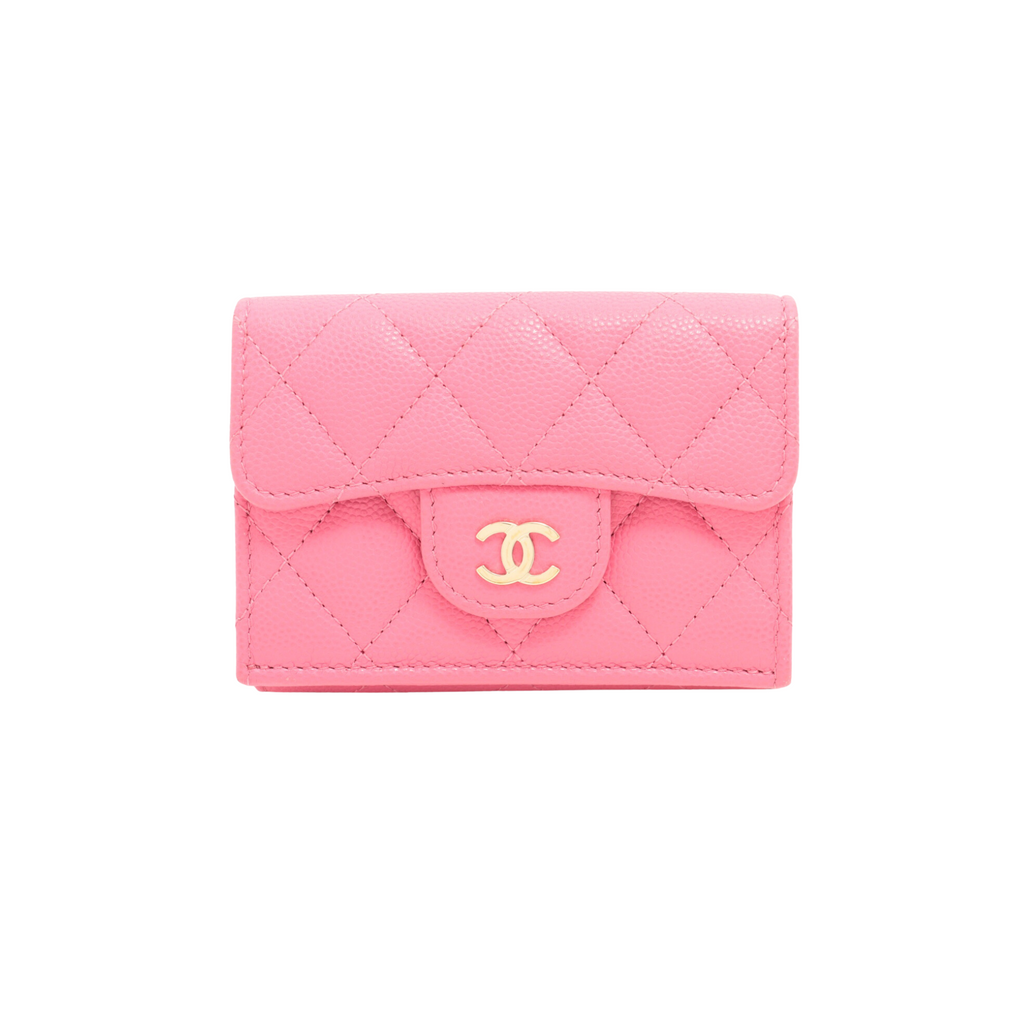 Chanel Pink Caviar Compact Wallet