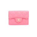 Chanel Pink Caviar Compact Wallet