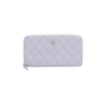 Chanel Caviar Classic Long Zipped Wallet Light Purple