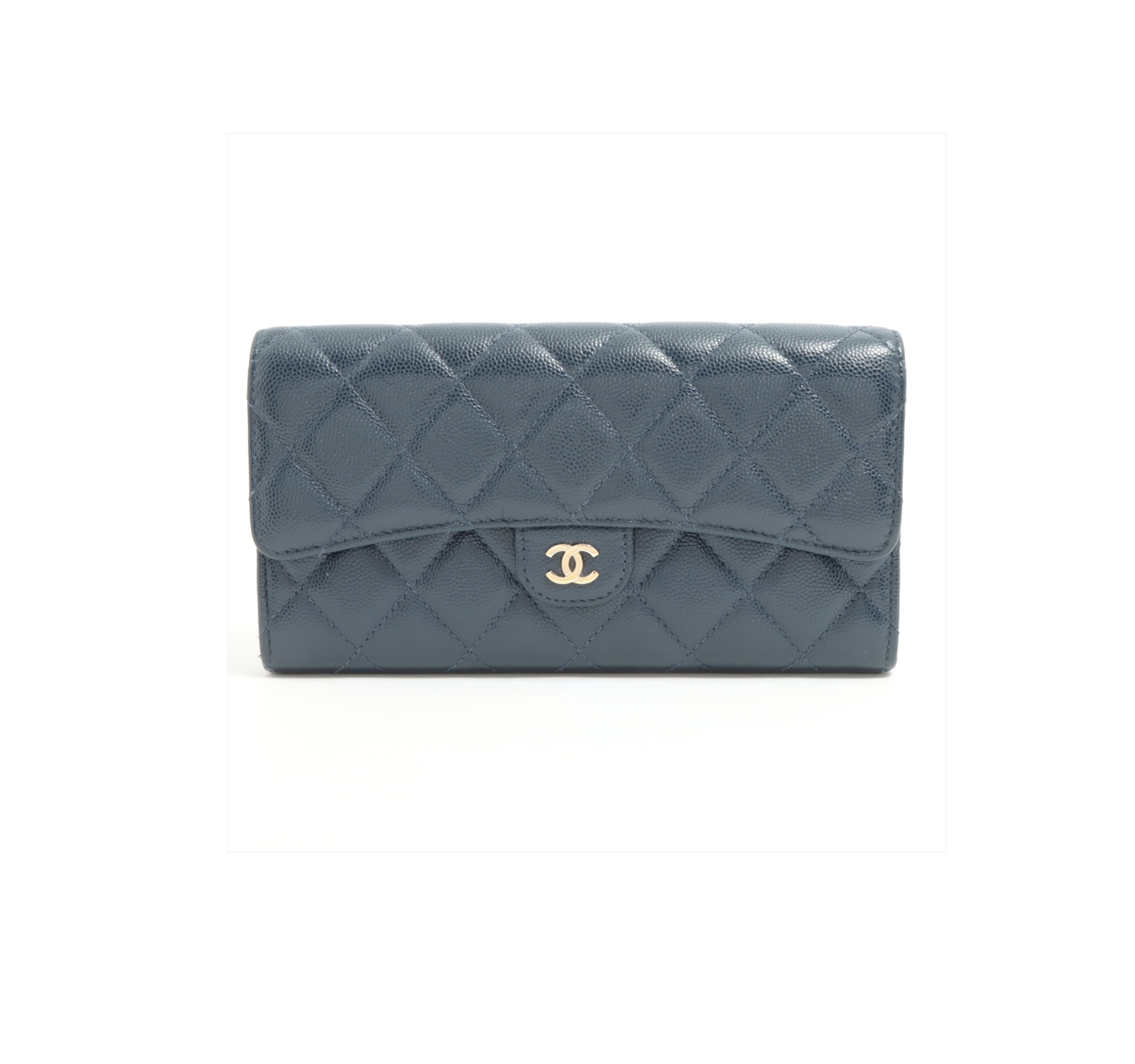 ITEM 2 - Chanel Long Wallet Flap Navy Caviar