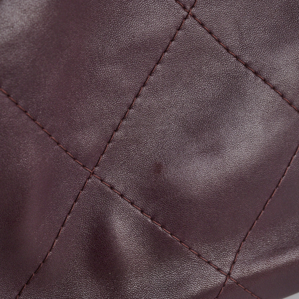 Chanel Quilted Tote Bag Dark Burgundy/Purple