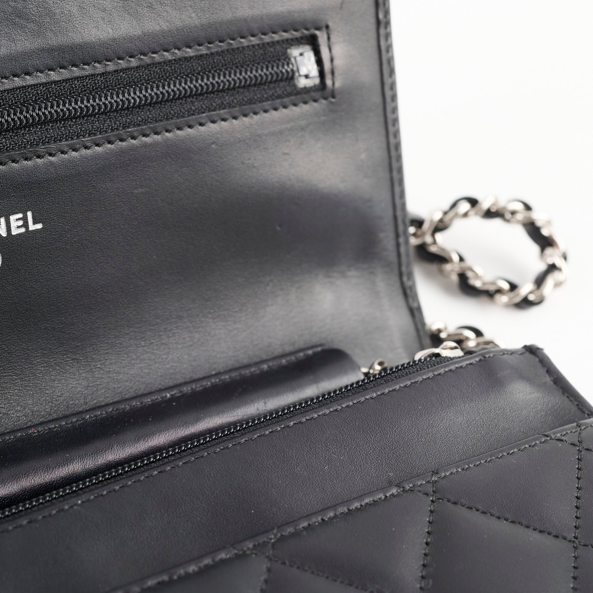 Chanel CC Cambon Wallet on Chain WOC Black