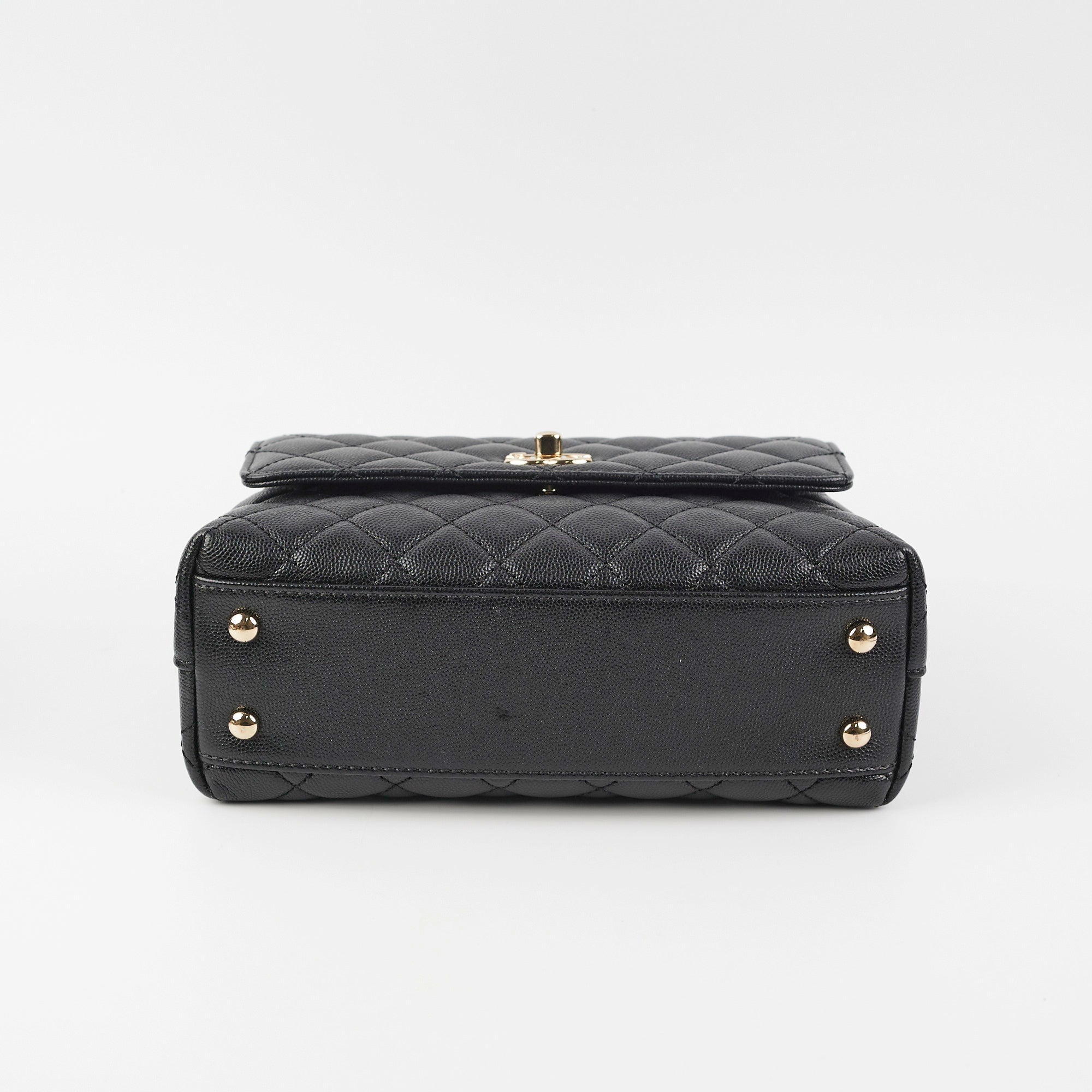 Chanel Small Coco Handle Caviar Black