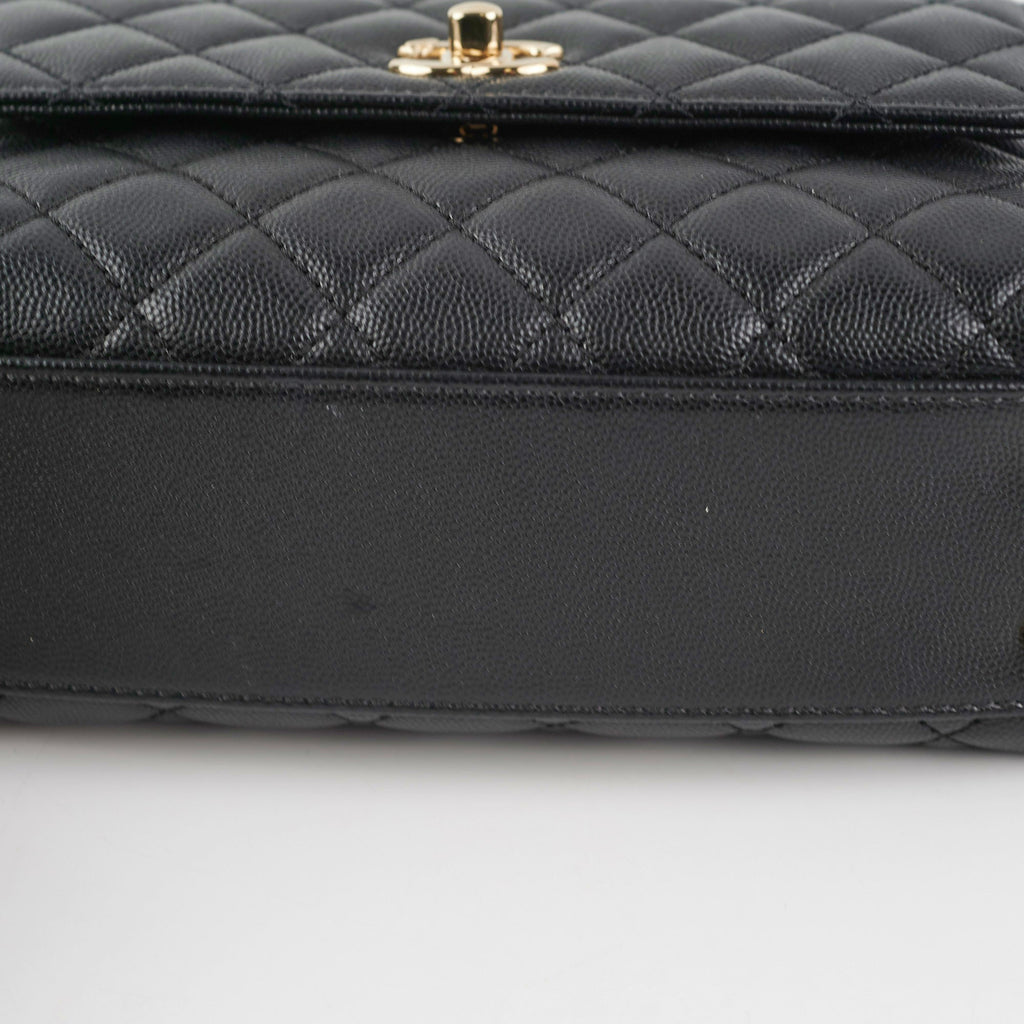 Chanel Small Coco Handle Caviar Black