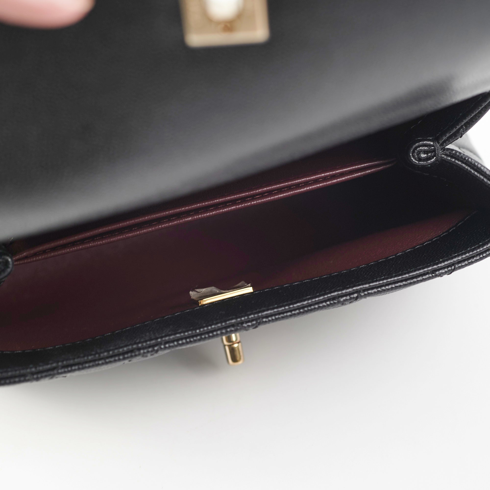 Chanel Small Coco Handle Caviar Black